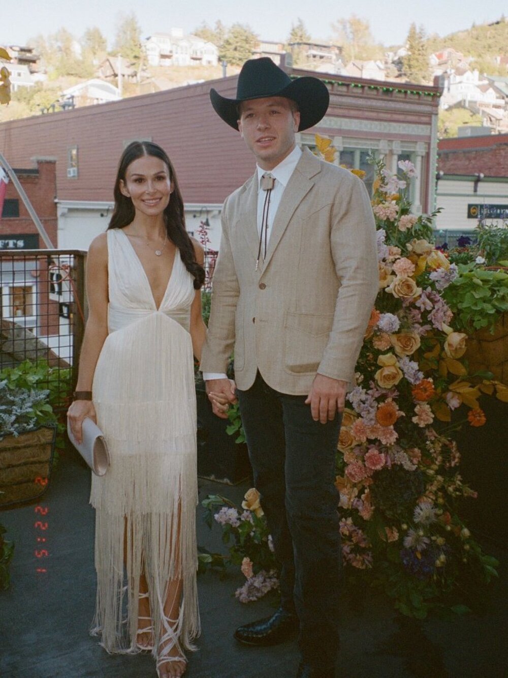 Revolve x Michael Costello Fringe Cream Maxi Dress